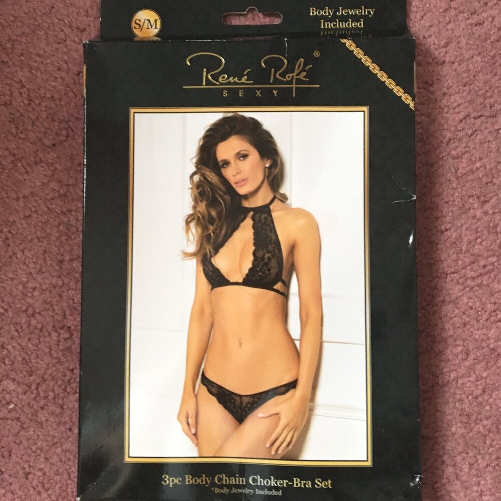 Renee Rofe 3 Piece Bra & Body Chain - Picture 2 of 7
